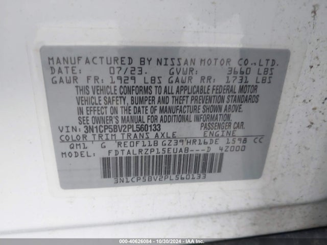 Nissan Kicks S Xtronic Cvt 2023 3N1CP5BV2PL560133 Image 9