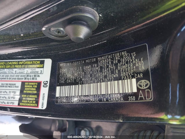 Toyota Corolla Le Plus 2015 2T1BURHE9FC419772 Image 9