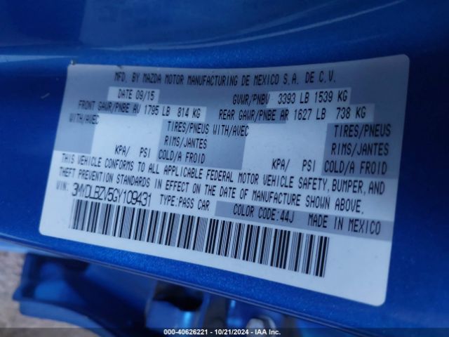 3MYDLBZV5GY109431 Scion IA