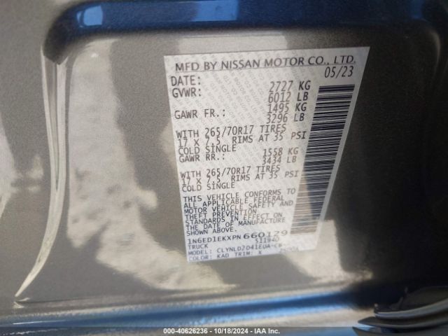 1N6ED1EKXPN660129 Nissan Frontier Pro-4x 4x4