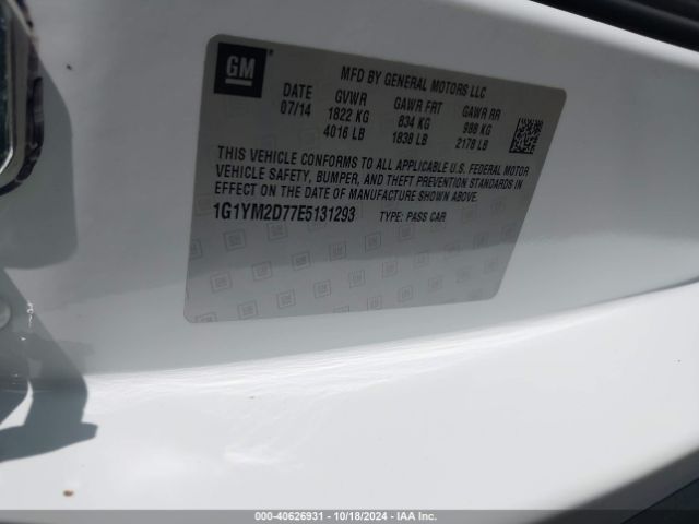 1G1YM2D77E5131293 Chevrolet Corvette Stingray Z51