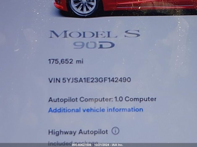 5YJSA1E23GF142490 Tesla Model S 60d/70d/75d/85d/90d