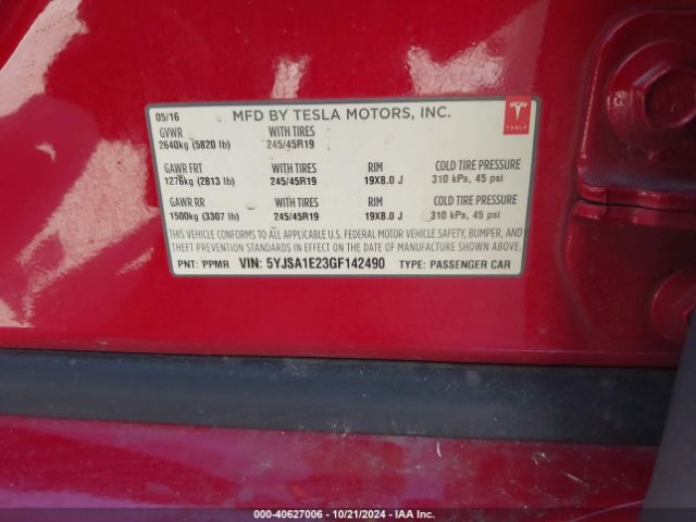 5YJSA1E23GF142490 Tesla Model S 60d/70d/75d/85d/90d