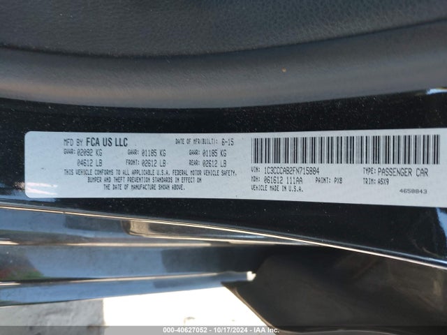 1C3CCCAB2FN715884 Chrysler 200 Limited