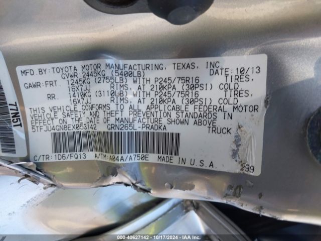 5TFJU4GN8EX053142 Toyota Tacoma Prerunner V6