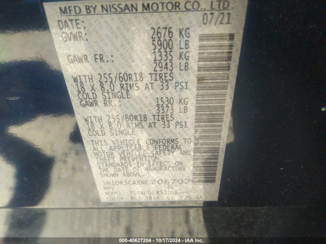 Nissan Pathfinder 2022 5N1DR3CAXNC206702 Image 9