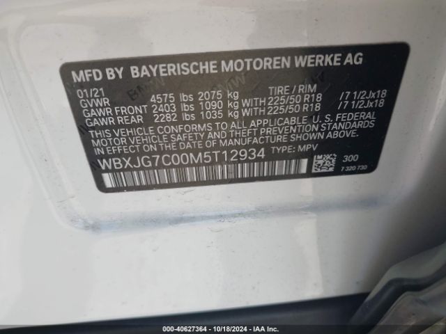 WBXJG7C00M5T12934 BMW X1 Sdrive28i