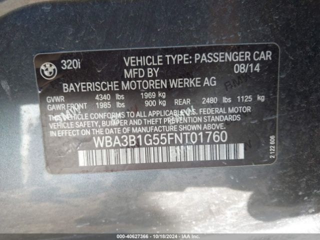 WBA3B1G55FNT01760 BMW 320i