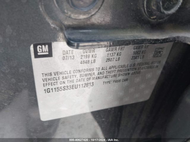 1G1155S33EU112813 Chevrolet IMPALA 2LZ