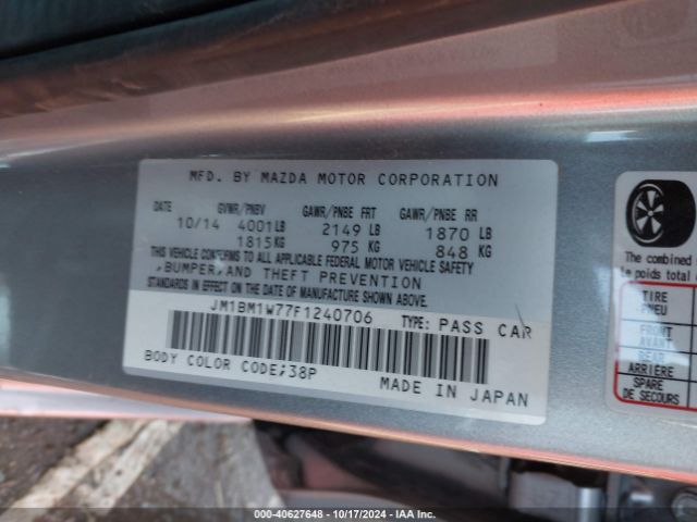 JM1BM1W77F1240706 Mazda Mazda3 I Grand Touring