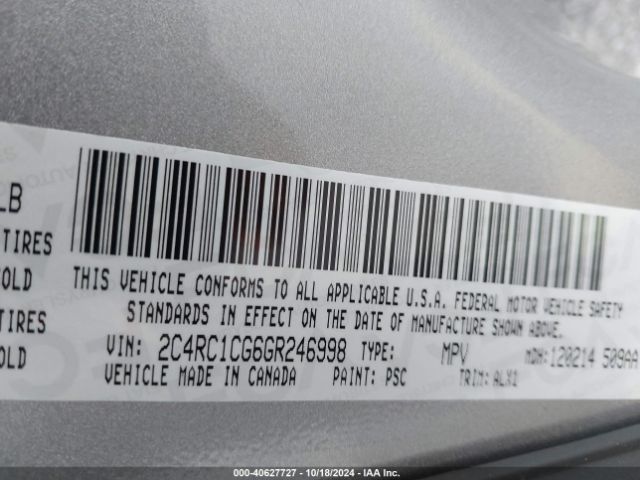 2C4RC1CG6GR246998 Chrysler Town & Country Touring-l