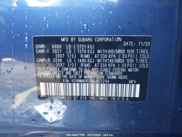 4S4WMARD3M3427294 Subaru Ascent Touring