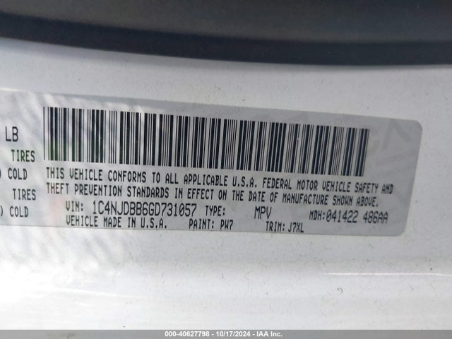 Jeep Compass 75th Anniversary 2016 1C4NJDBB6GD731057 Image 9