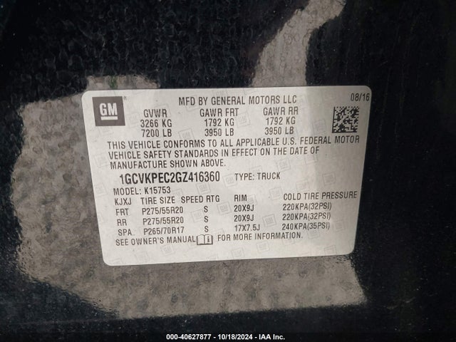 Chevrolet Silverado 1500 Custom 2016 1GCVKPEC2GZ416360 Image 9
