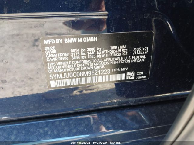 5YMJU0C08M9E21223 BMW X5 M