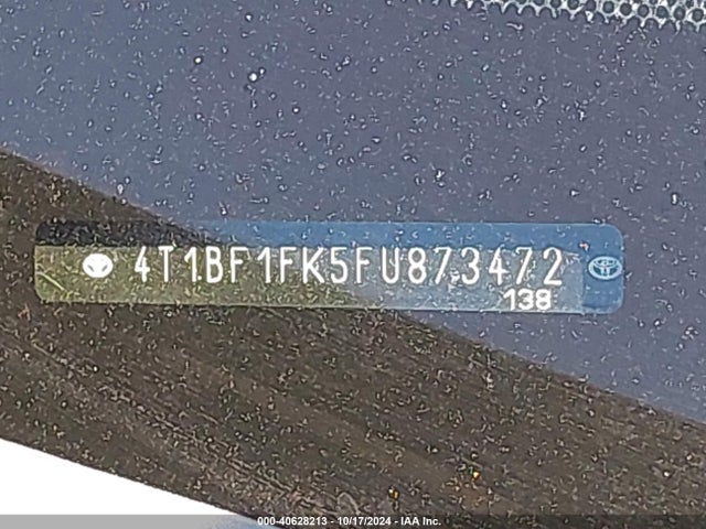 Toyota CAMRY SE 2015 4T1BF1FK5FU873472 Image 9