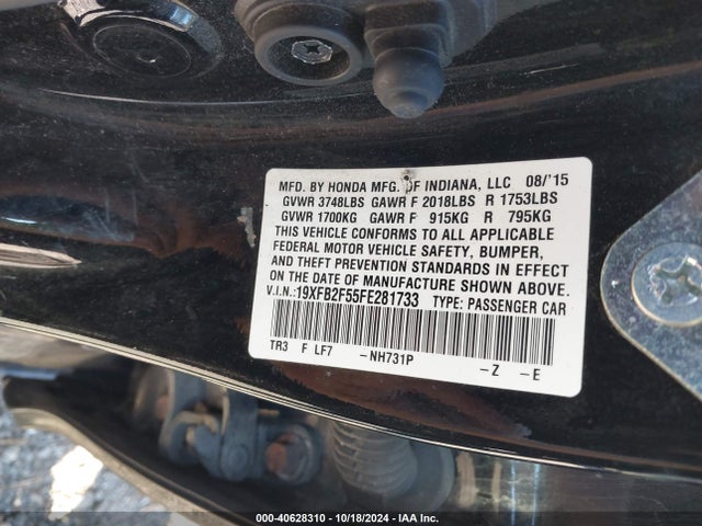 19XFB2F55FE281733 Honda Civic Lx