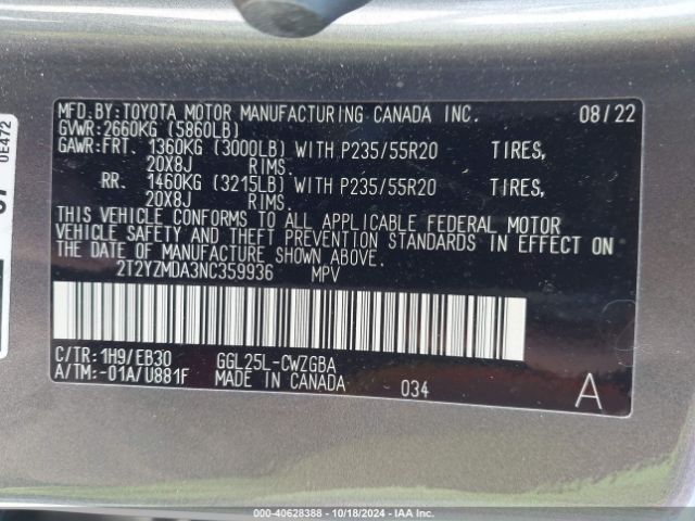2T2YZMDA3NC359936 Lexus Rx 350 F Sport Handling