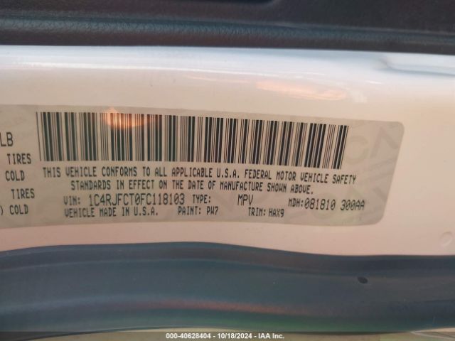 1C4RJFCT0FC118103 Jeep Grand Cherokee High Altitude