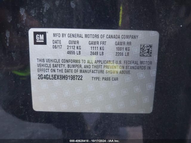 2G4GL5EX8H9198722 Buick Regal Turbo Sport Touring