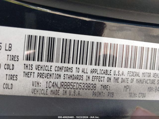 1C4NJRBB5ED533838 Jeep Patriot Sport