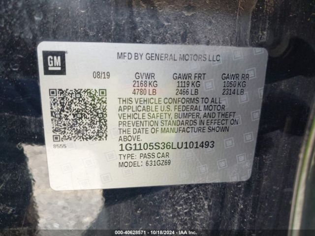 1G1105S36LU101493 Chevrolet Impala Fwd Premier