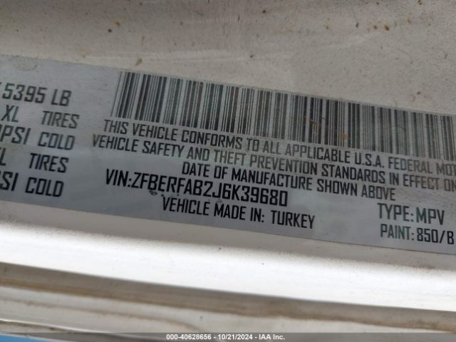 ZFBERFAB2J6K39680 RAM Promaster City Tradesman