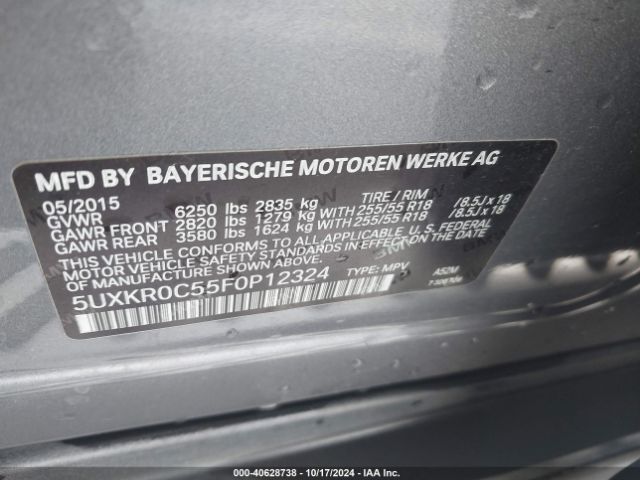 5UXKR0C55F0P12324 BMW X5 Xdrive35i