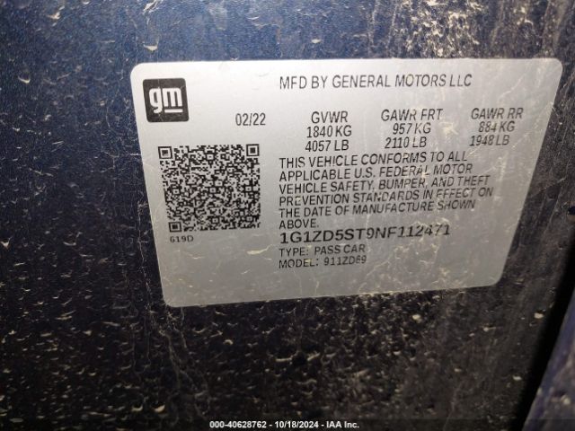 2022 CHEVROLET MALIBU 1G1ZD5ST9NF112471 Photo 8