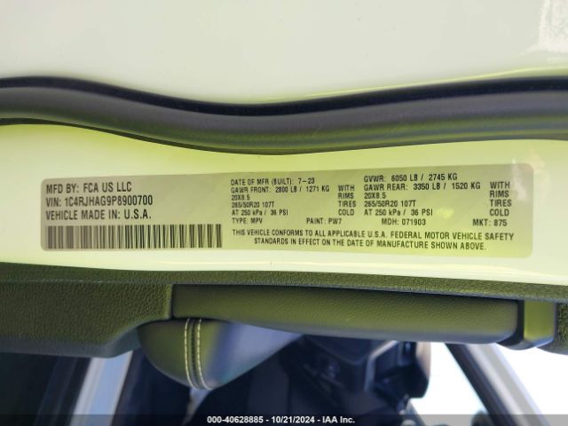 1C4RJHAG9P8900700 Jeep Grand Cherokee Altitude 4x4