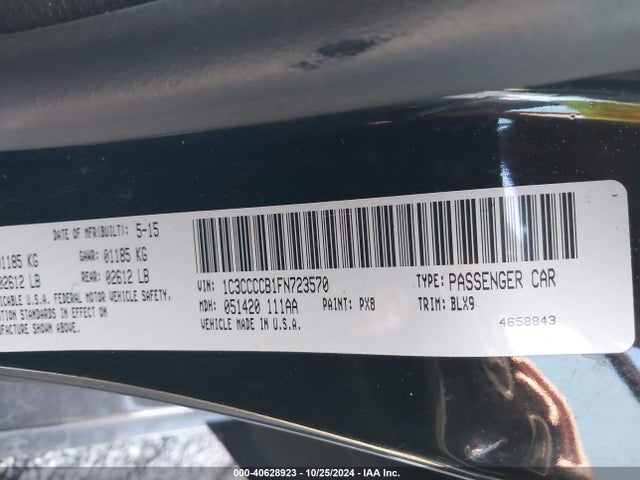 1C3CCCCB1FN723570 Chrysler 200 C