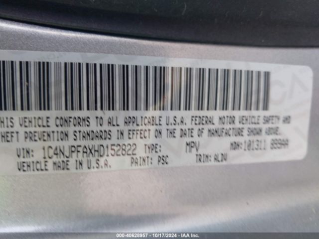 1C4NJPFAXHD152822 Jeep Patriot High Altitude Fwd