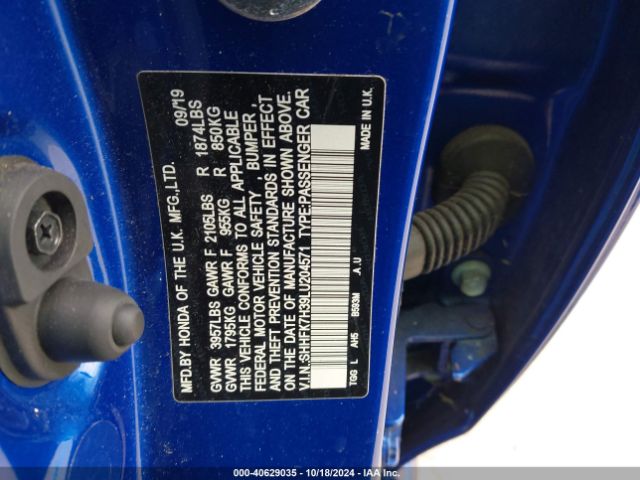 SHHFK7H39LU204571 Honda Civic Lx