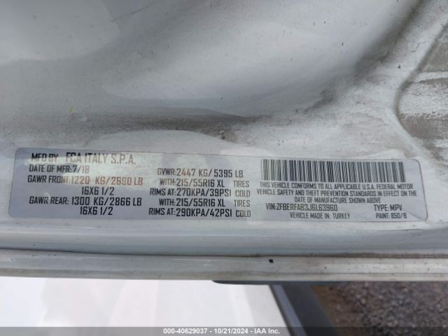 ZFBERFAB3J6L63960 RAM Promaster City Tradesman