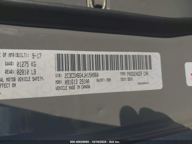 Dodge Charger Sxt Rwd 2018 2C3CDXBG4JH150960 Image 9