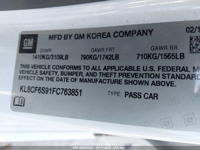 Chevrolet Spark 2lt Cvt 2015 KL8CF6S91FC763851 Image 9