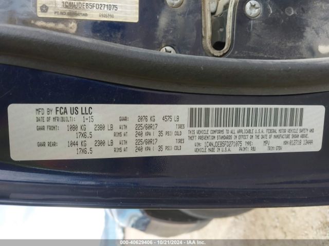 1C4NJDEB5FD271075 Jeep Compass Latitude