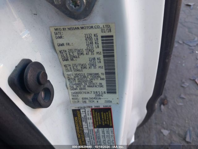 1N6BD0CT6JN738518 Nissan FRONTIER S