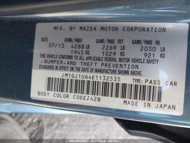 JM1GJ1U64E1132535 Mazda Mazda6 I Sport