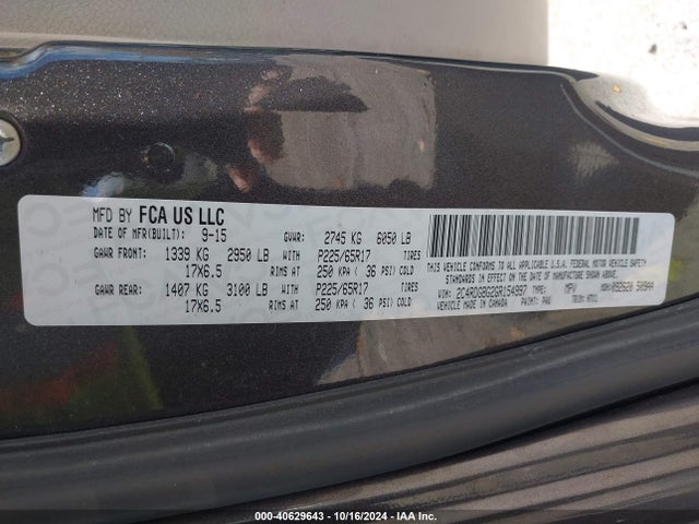 Dodge Grand Caravan American Value Pkg 2016 2C4RDGBG2GR154997 Image 9