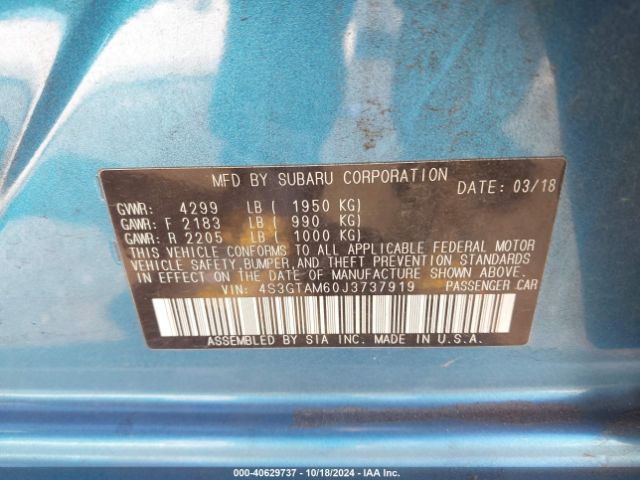 4S3GTAM60J3737919 Subaru Impreza Sport