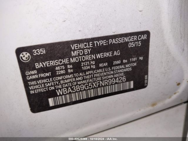 WBA3B9G5XFNR99426 BMW 335i Xdrive