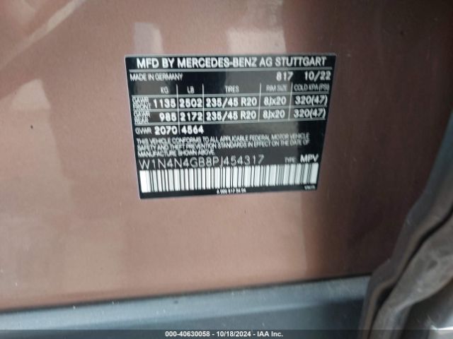 W1N4N4GB8PJ454317 Mercedes-Benz GLA 250
