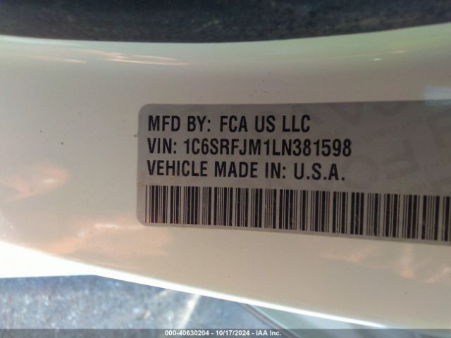 1C6SRFJM1LN381598 RAM 1500 Laramie  4x4 5'7 Box