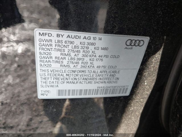 WA1LGAFE8FD010577 Audi Q7 3.0t Premium