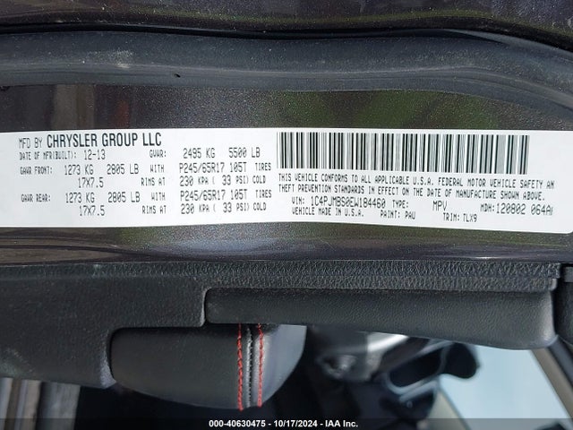 Jeep Cherokee 2014 1C4PJMBS0EW184460 Image 9