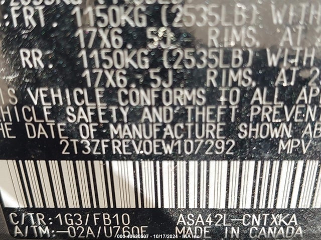 Toyota RAV4 LE 2014 2T3ZFREV0EW107292 Image 9