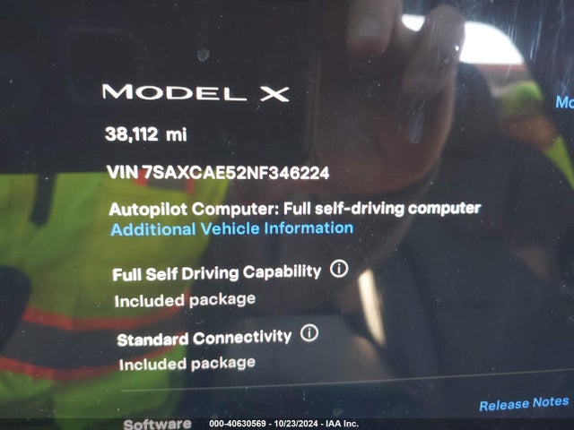 2022 TESLA MODEL X 7SAXCAE52NF346224 Photo 8