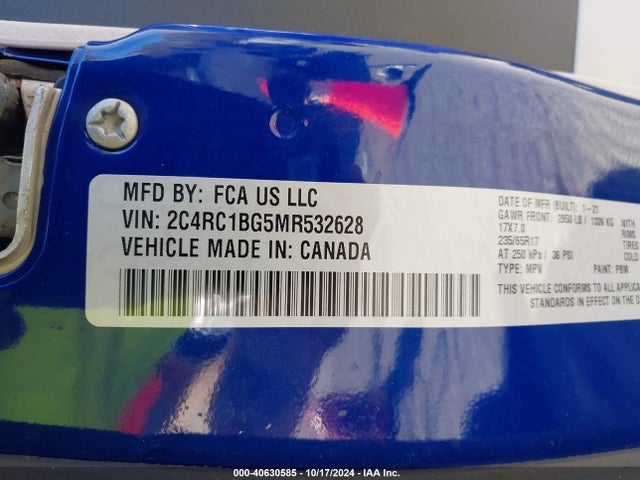 Chrysler Pacifica Touring L 2021 2C4RC1BG5MR532628 Image 9