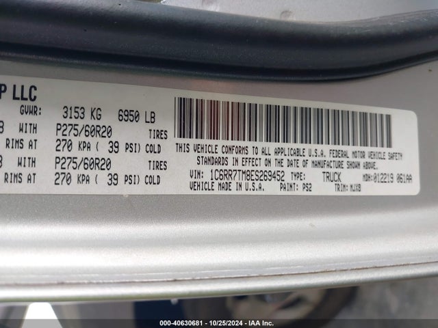 RAM 1500 Lone Star 2014 1C6RR7TM8ES269452 Image 9
